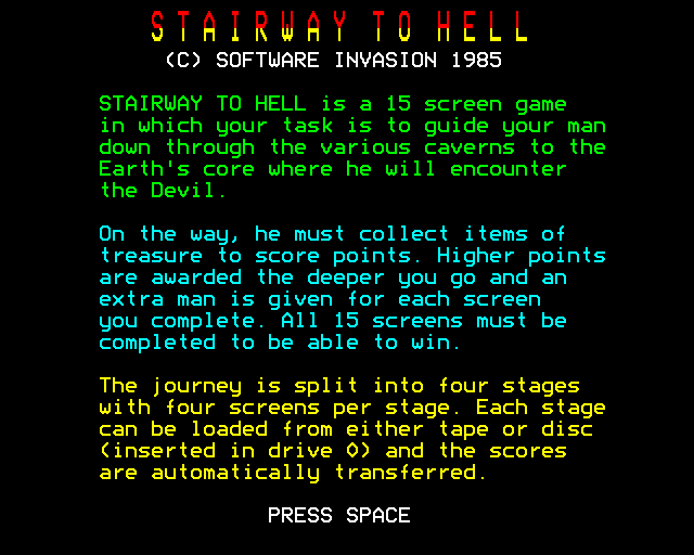 Stairway to Hell (1985) - MobyGames