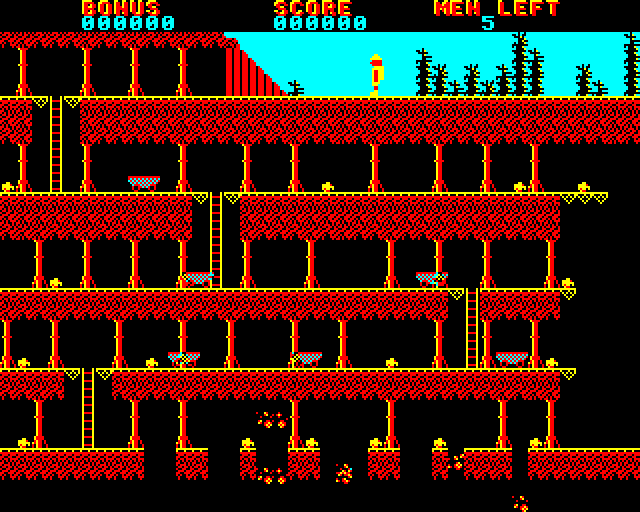 Stairway to Hell (BBC Micro) screenshot: Entering the Underground