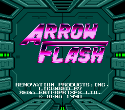 Arrow Flash (Genesis) screenshot: Title screen