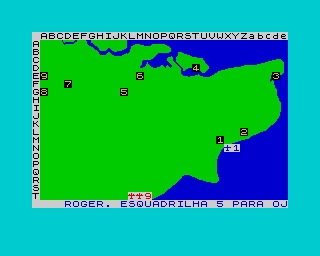 Battle of Britain (ZX Spectrum) screenshot: Squadron 5 take off for interception.