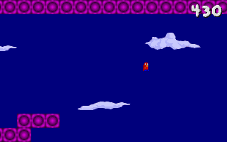 Aro (DOS) screenshot: You could fly in the game!! (of course when you take flying potion :)