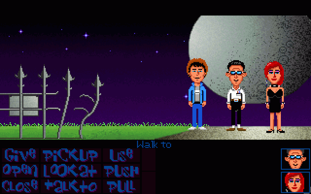 Maniac Mansion Deluxe (Windows) screenshot: A familiar sight, but with remarkable graphics!