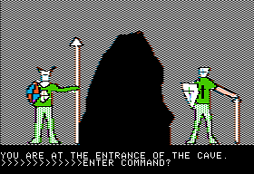 The Demon's Forge (Apple II) screenshot: The game begins here