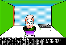 The Demon's Forge (Apple II) screenshot: Hmm, a bird head statue?