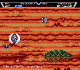 Arrow Flash (Genesis) screenshot: Volcanic level