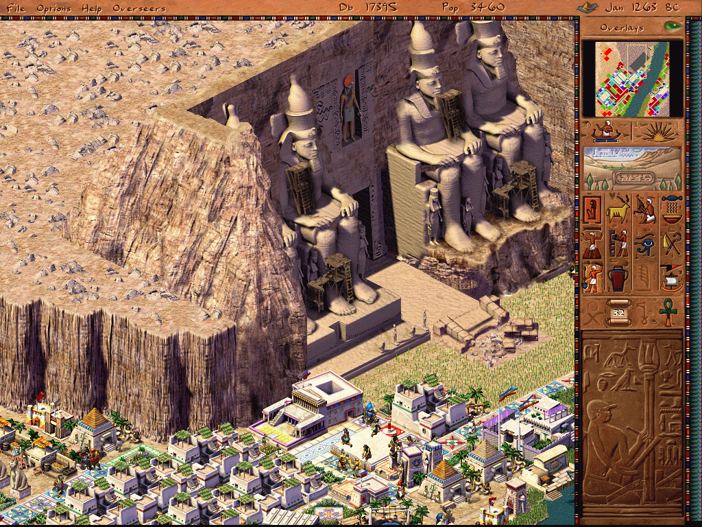 Cleopatra: Queen of the Nile (Windows) screenshot: Abu Simbel - A Colossal Construction
