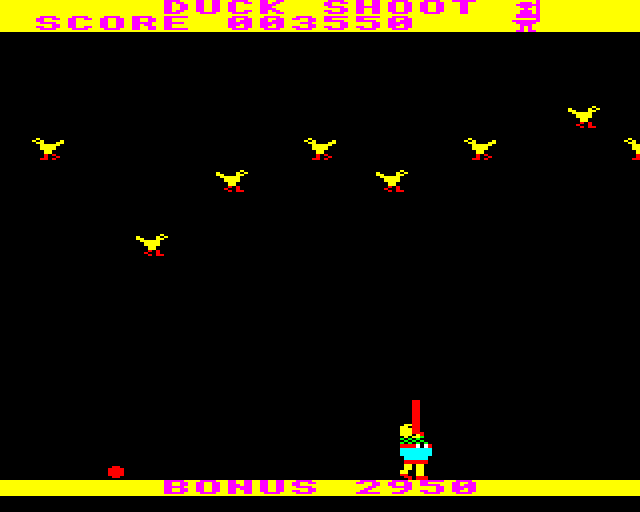 Duck! (BBC Micro) screenshot: Drooped Egg
