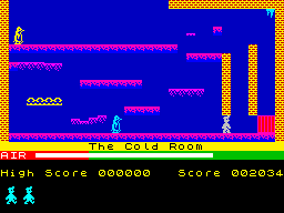 初期マニア Screenshot of Manic Miner (ZX Spectrum, 1983) - MobyGames