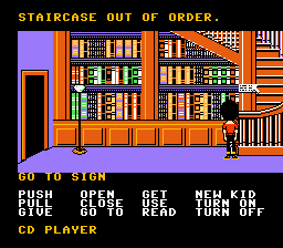 Maniac Mansion (NES) screenshot: Library