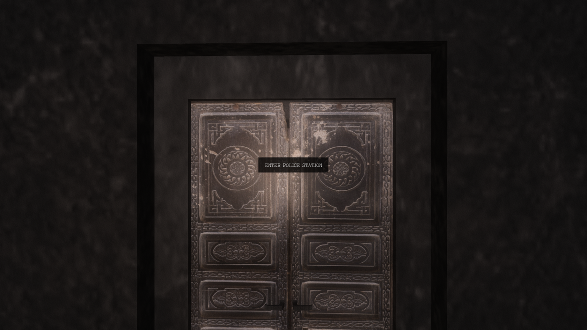 North (Windows) screenshot: These kind of doors are access to other areas, in this case the police station