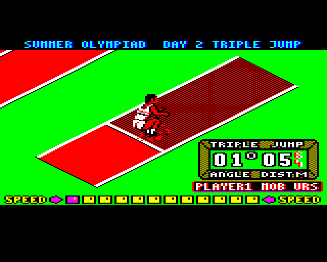 Summer Challenge (BBC Micro) screenshot: Landing