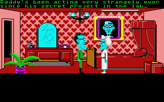 Maniac Mansion (Atari ST) screenshot: Well, I guess you can't argue that point...