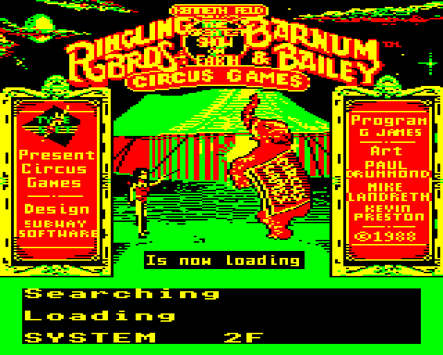 Circus Games (BBC Micro) screenshot: Loading Screen