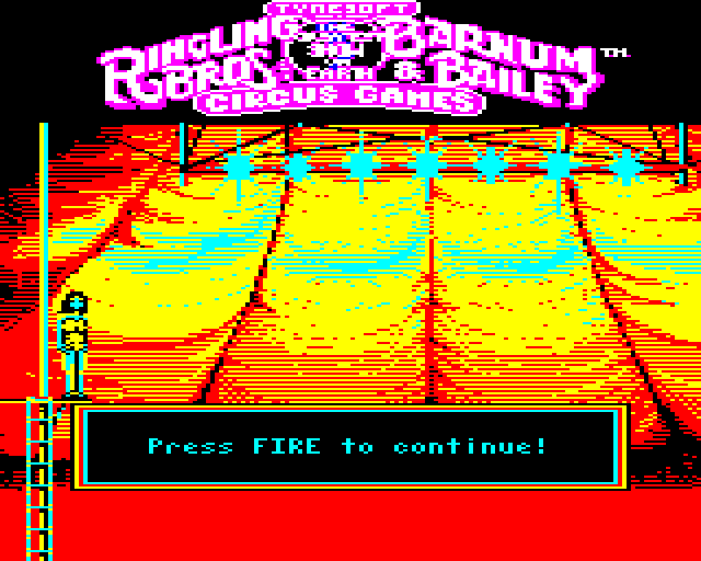 Circus Games (BBC Micro) screenshot: Trapeze Artist