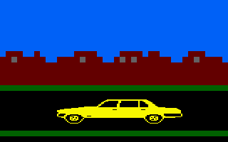 Minder (Amstrad CPC) screenshot: Driving to a location