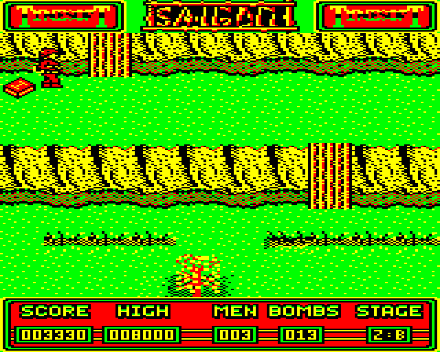 Saigon (BBC Micro) screenshot: Many Bridges in Level 2