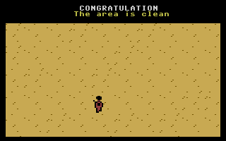 Legionnaire (Commodore 16, Plus/4) screenshot: Cleared the area and up to the next level.