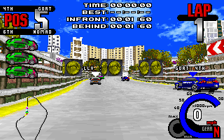 Whiplash (DOS) screenshot: Starting a Race