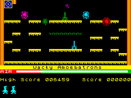 Manic Miner (ZX Spectrum) screenshot: Wacky Amoebatrons