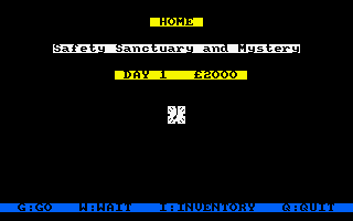 Minder (Amstrad CPC) screenshot: Starting at your home