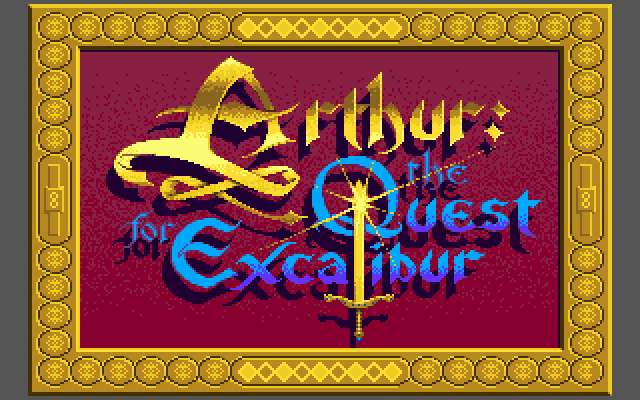 Arthur: The Quest for Excalibur (DOS) screenshot: Title screen
