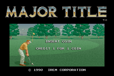Major Title (Arcade) screenshot: Title screen