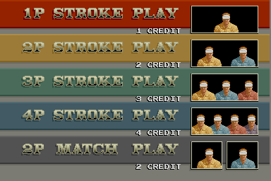 Major Title (Arcade) screenshot: Mode selection