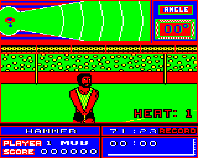 European Games (BBC Micro) screenshot: Hammer Toss