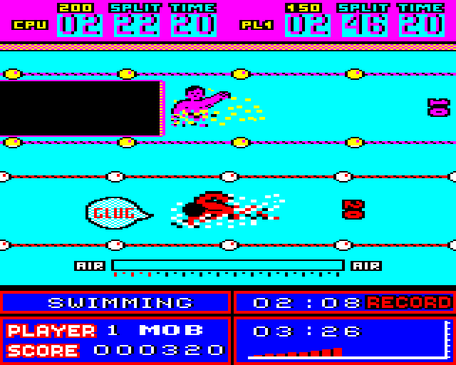 European Games (BBC Micro) screenshot: Computer Wins