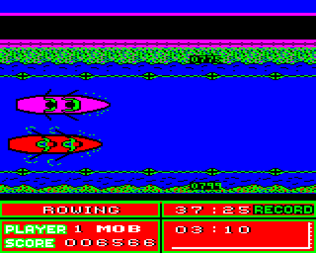 European Games (BBC Micro) screenshot: Computer in the Lead