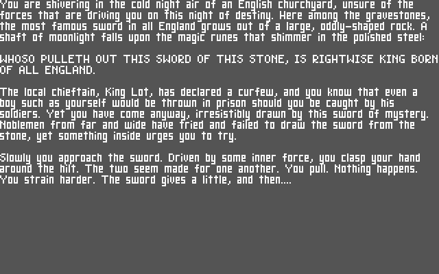 Arthur: The Quest for Excalibur (DOS) screenshot: Intro