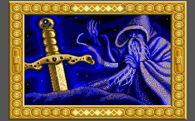 Arthur: The Quest for Excalibur (DOS) screenshot: Intro (continued)