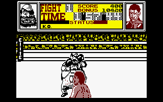 Frank Bruno's Boxing (Amstrad CPC) screenshot: Took a punch to the head