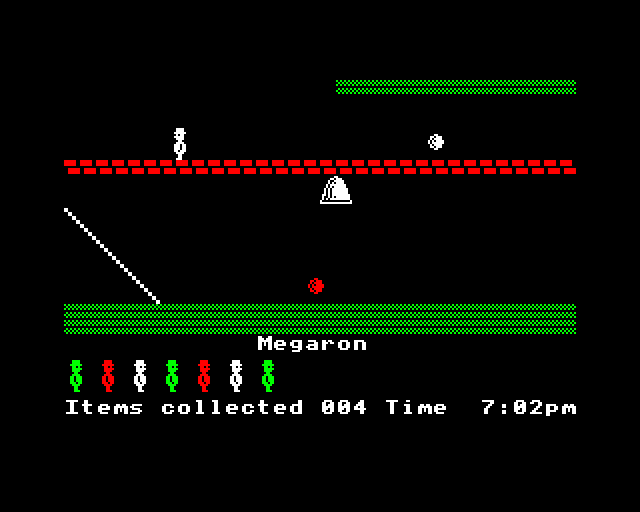 Jet Set Willy II: The Final Frontier (BBC Micro) screenshot: Megaron