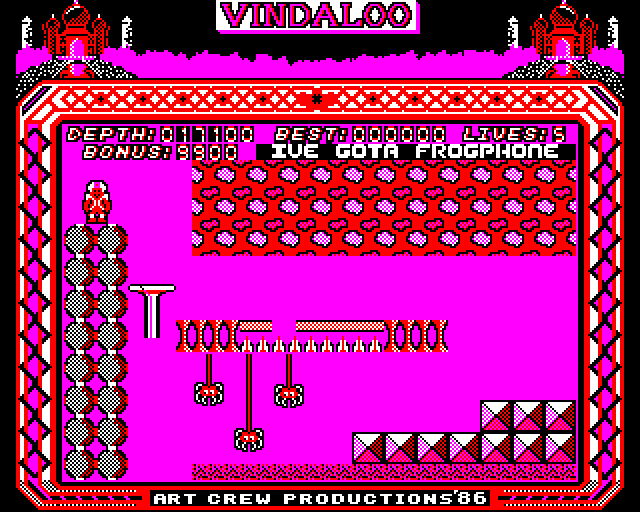 Vindaloo (BBC Micro) screenshot: Ive Gota Frogphone