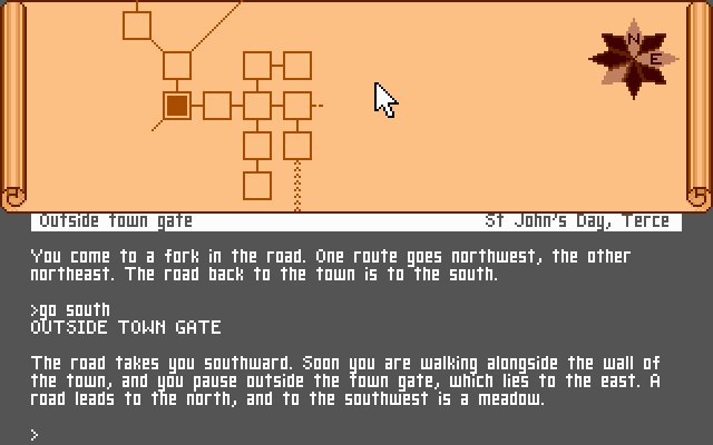 Arthur: The Quest for Excalibur (DOS) screenshot: Map mode