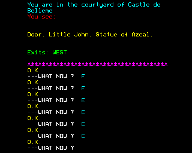 Robin of Sherwood: The Touchstones of Rhiannon (BBC Micro) screenshot: Castle of Belleme