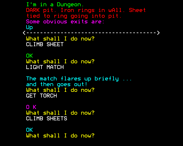 The Count (BBC Micro) screenshot: Down in a Dungeon