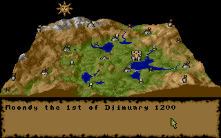 Worlds of Legend: Son of the Empire (DOS) screenshot: Map of the lands (VGA)