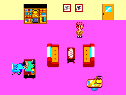 High School! Kimengumi (SEGA Master System) screenshot: Director's room