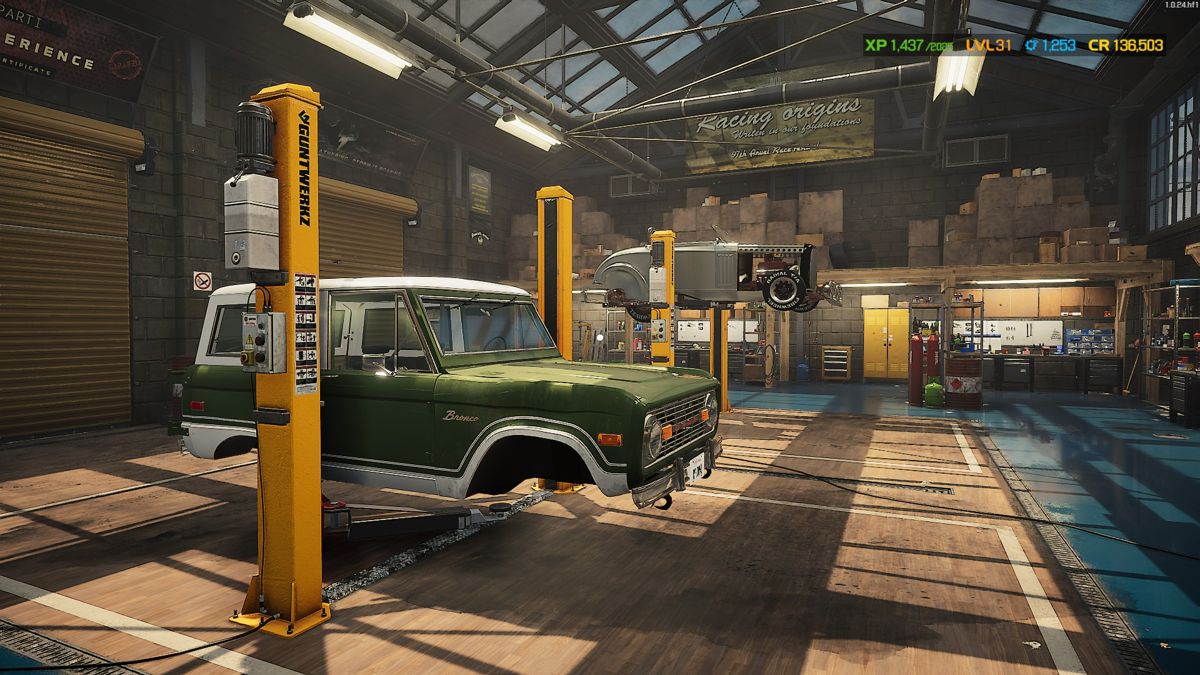 Car Mechanic Simulator 2021 (Windows) screenshot: Just an average day in the garage.