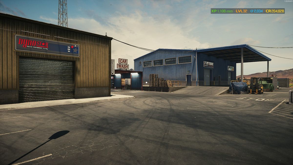 Car Mechanic Simulator 2021 (Windows) screenshot: Look around the shop yard.