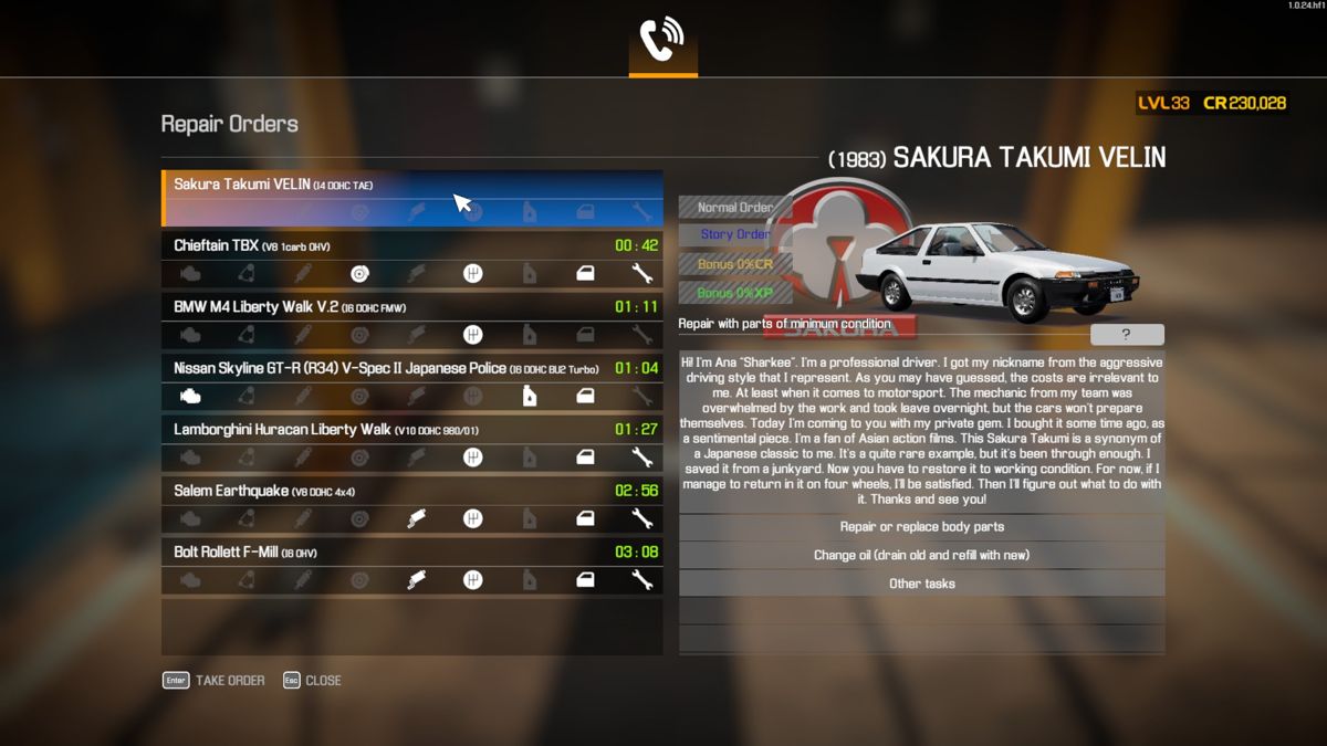 Car Mechanic Simulator 2021 (Windows) screenshot: Work order request.