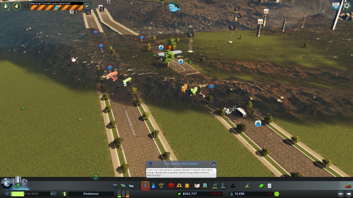 Cities: Skylines (Windows) screenshot: The first wave of water might have given them clue...