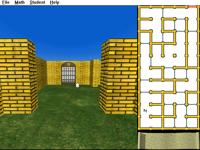 Numbermaze Challenge (Windows 3.x) screenshot: We can move through the maze by clicking