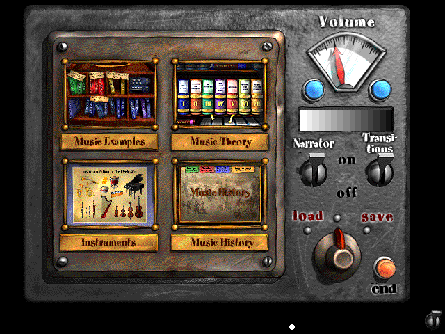 Opera Fatal (Windows 3.x) screenshot: The in-game menu