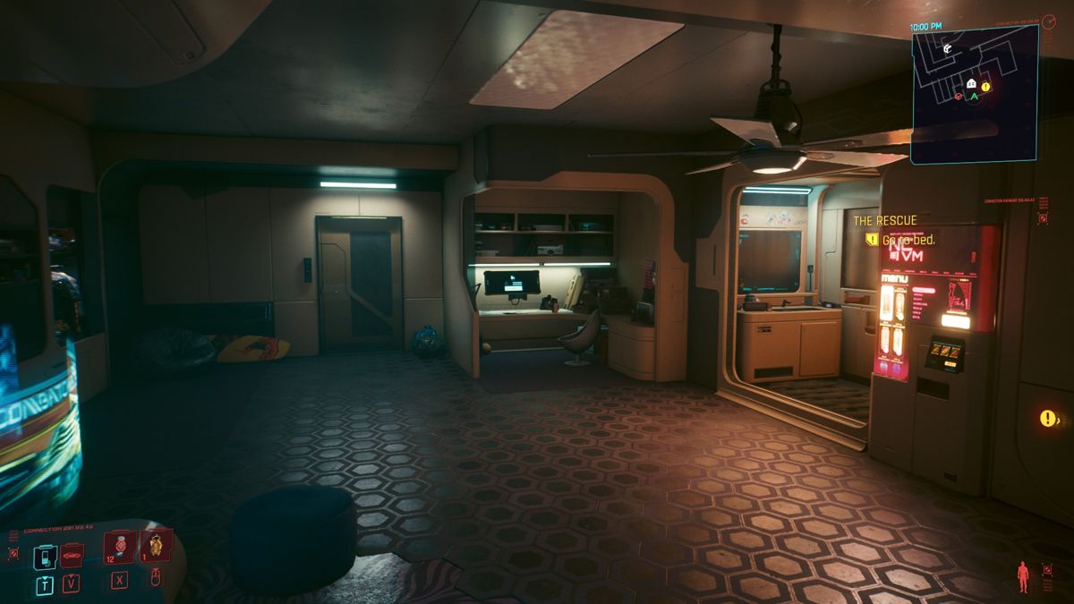Cyberpunk 2077 (Windows) screenshot: An early version of your apartment.