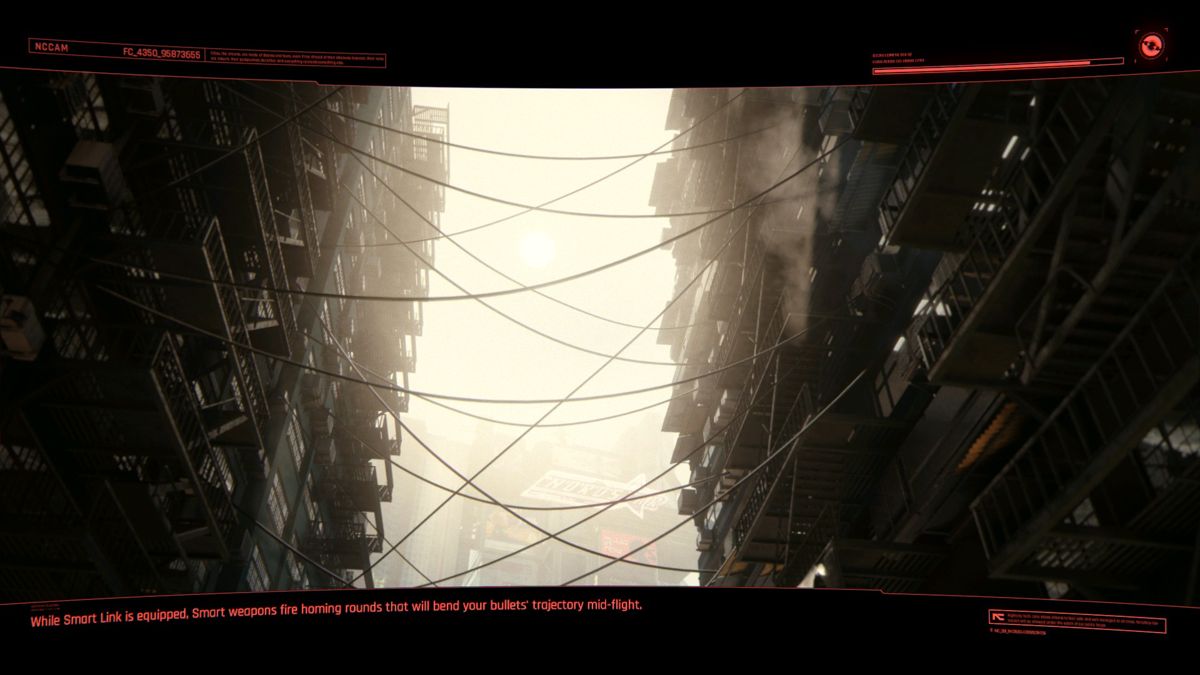 Cyberpunk 2077 (Windows) screenshot: A typical looking loading screen.