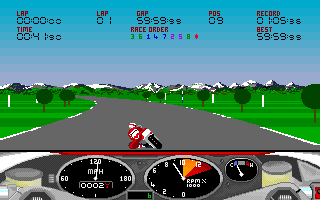 RVF Honda (Amiga) screenshot: First race just started