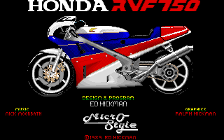 RVF Honda (Amiga) screenshot: Title screen